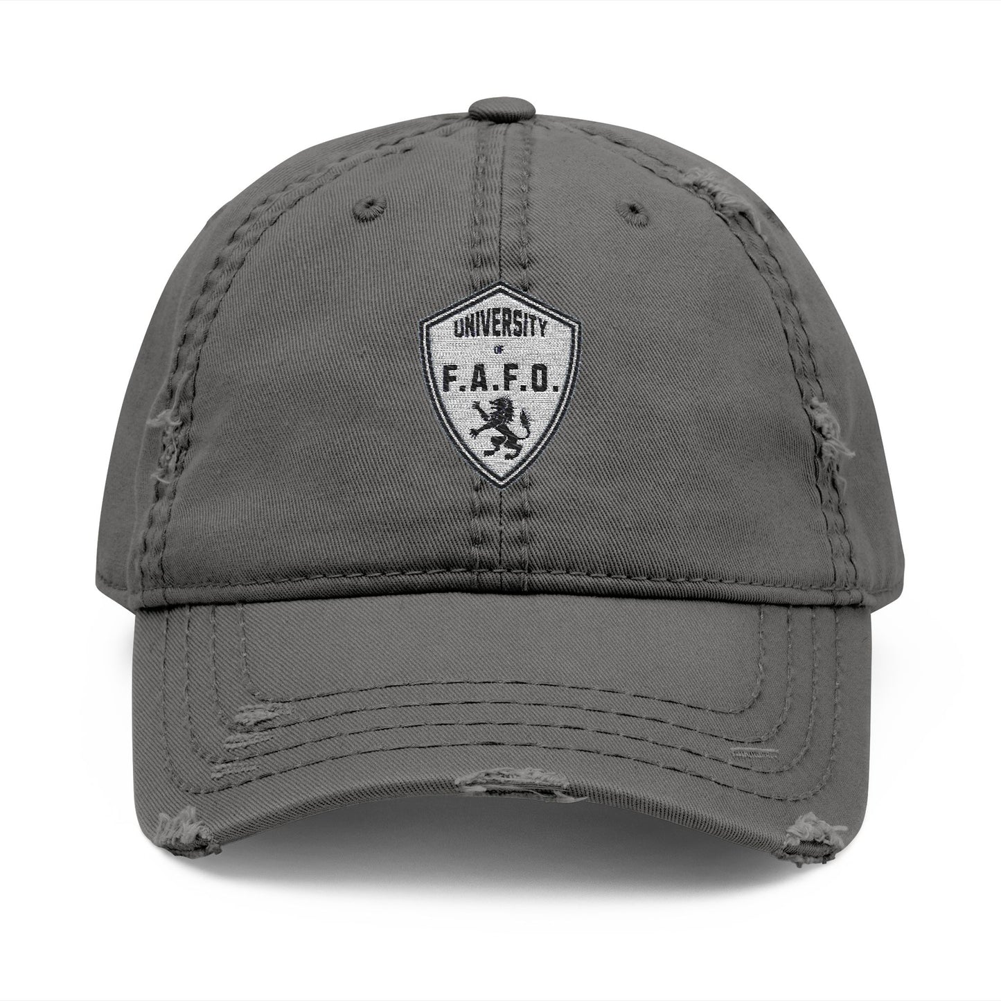University of F.A,F.O. Distressed Dad Hat - Casual Embroidered Adjustable Cap