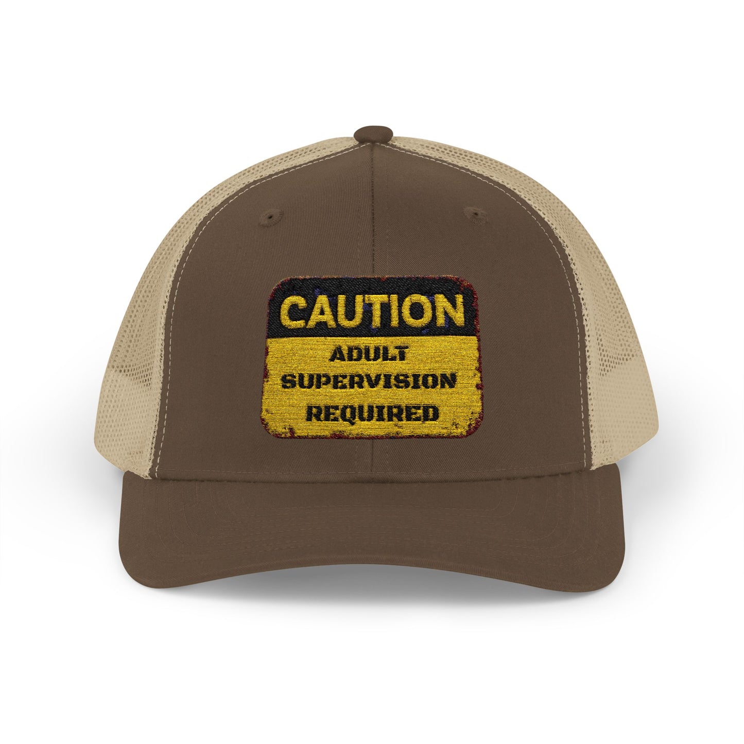 Caution Adult Supervision Required Snapback Trucker Cap