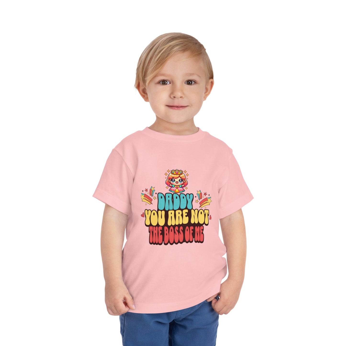 'Daddy You Are Not the Boss of Me' --- 100% airlume combed and ring-spun cotton (fiber content varies for different colors)