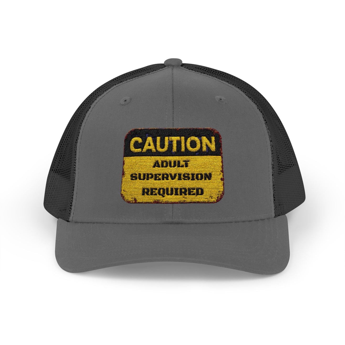 Caution Adult Supervision Required Snapback Trucker Cap