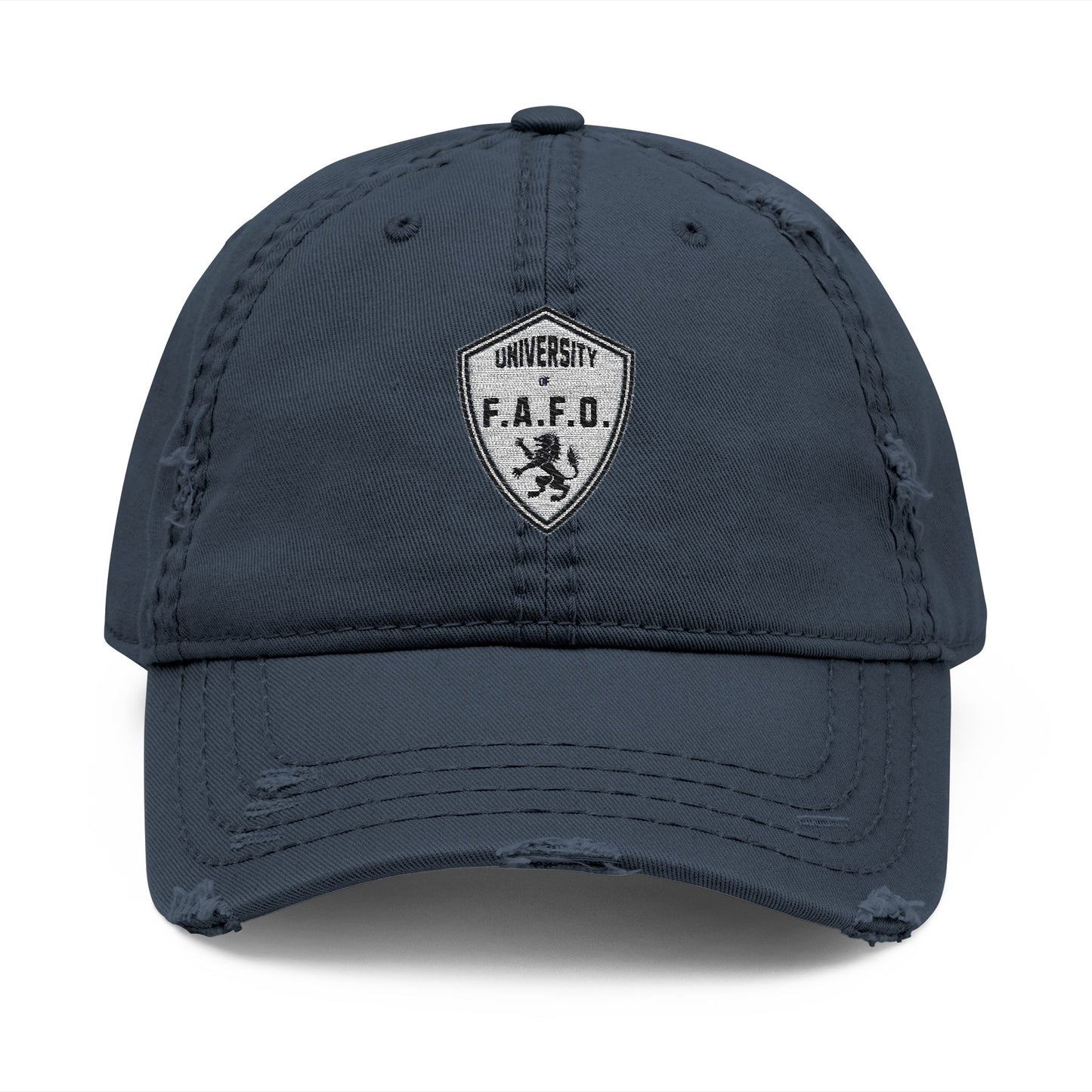 University of F.A,F.O. Distressed Dad Hat - Casual Embroidered Adjustable Cap