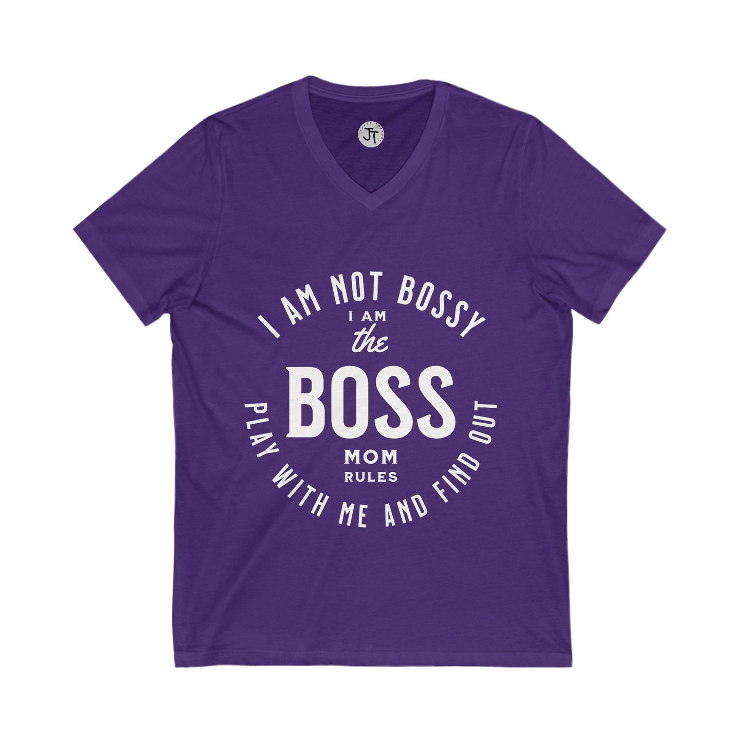 Im Not Bossy, I Am The Boss Mom Rules --- V-Neck - Premium Tees lightweight % Cotton and Cotton Blends