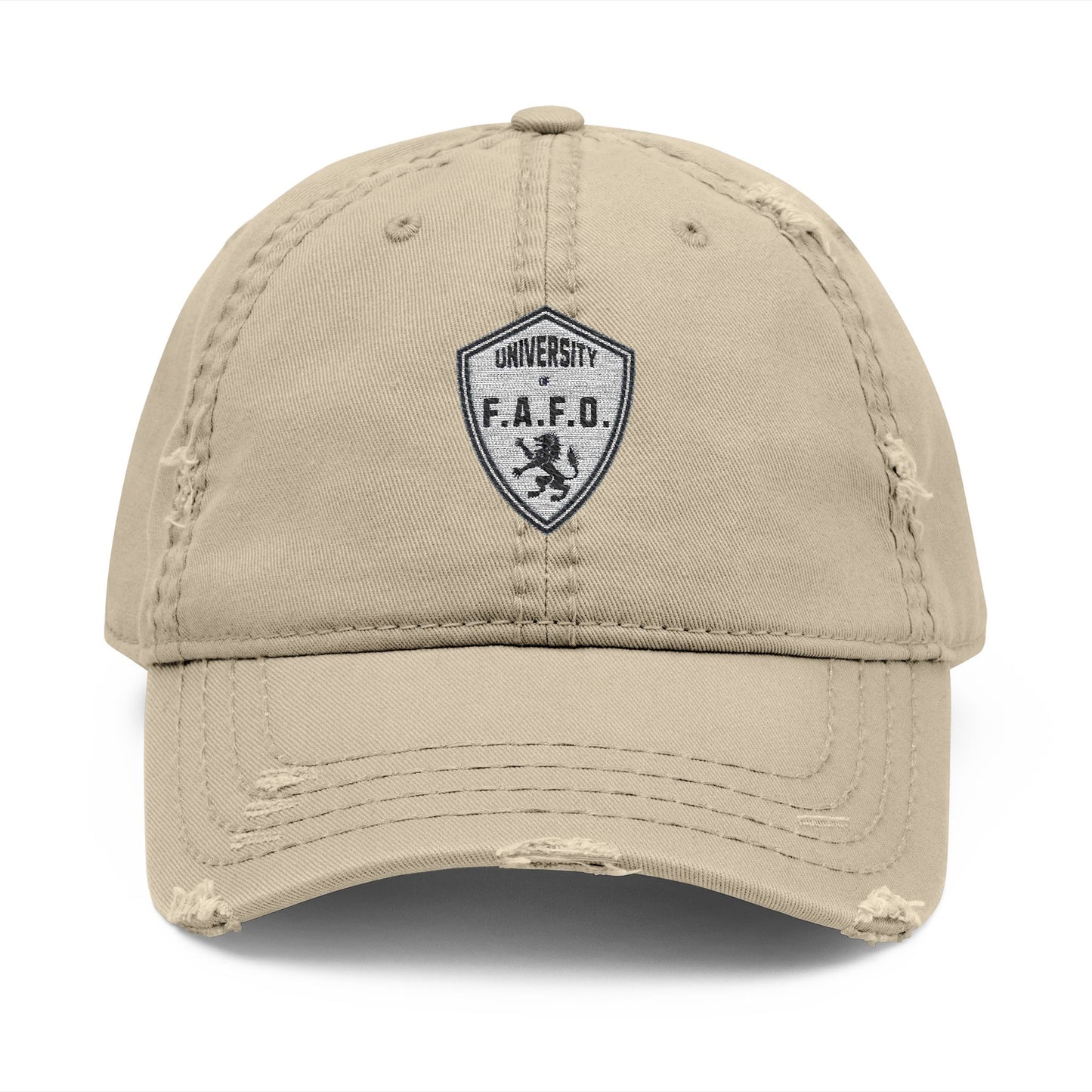 University of F.A,F.O. Distressed Dad Hat - Casual Embroidered Adjustable Cap