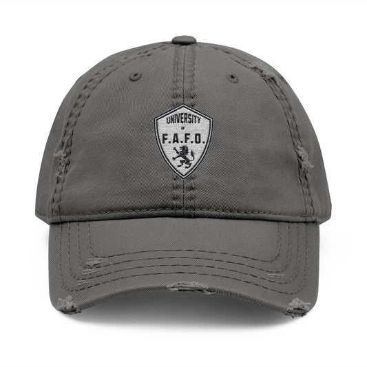 University of F.A,F.O. Distressed Dad Hat - Casual Embroidered Adjustable Cap