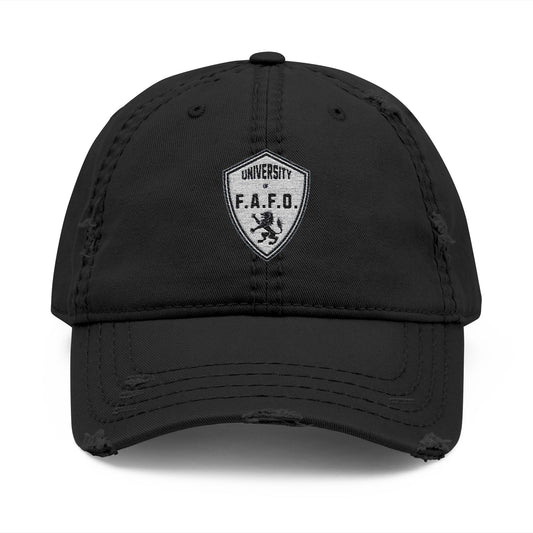 University of F.A,F.O. Distressed Dad Hat - Casual Embroidered Adjustable Cap