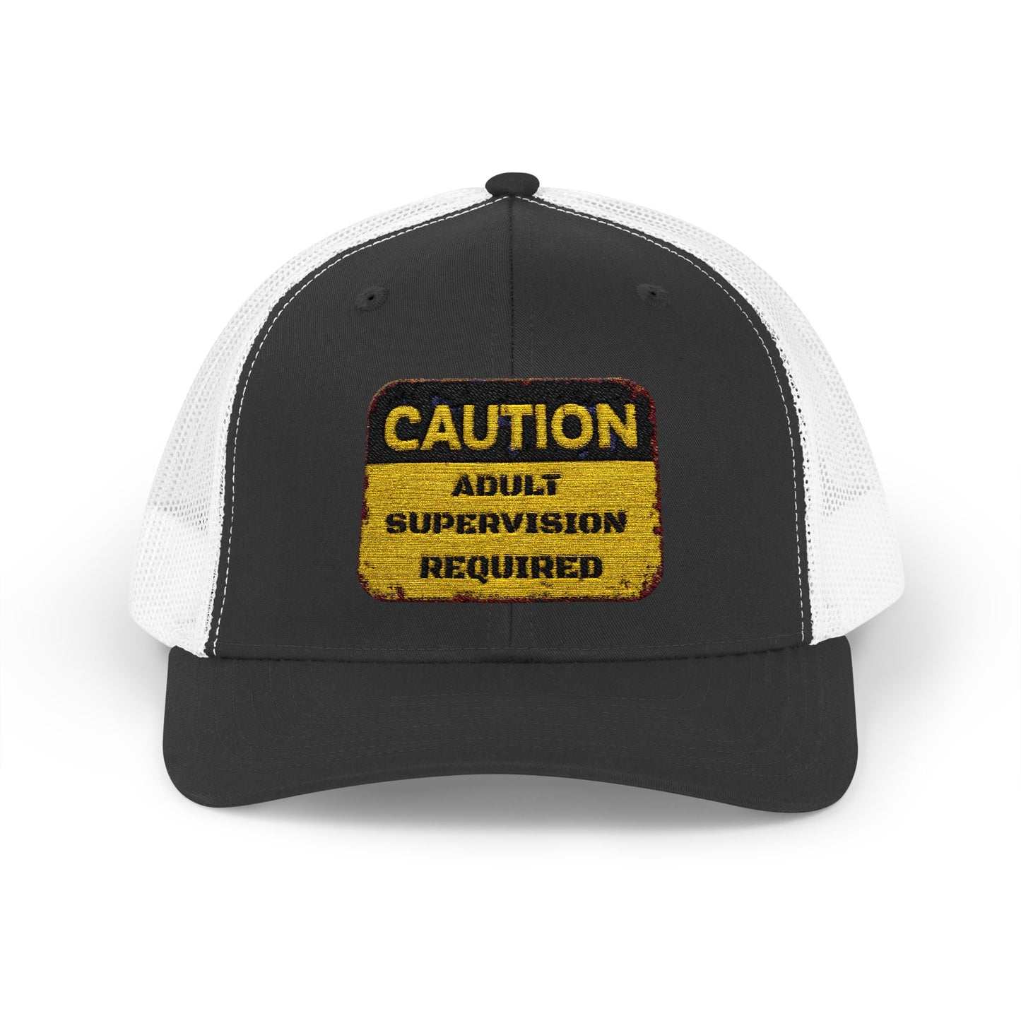 Caution Adult Supervision Required Snapback Trucker Cap