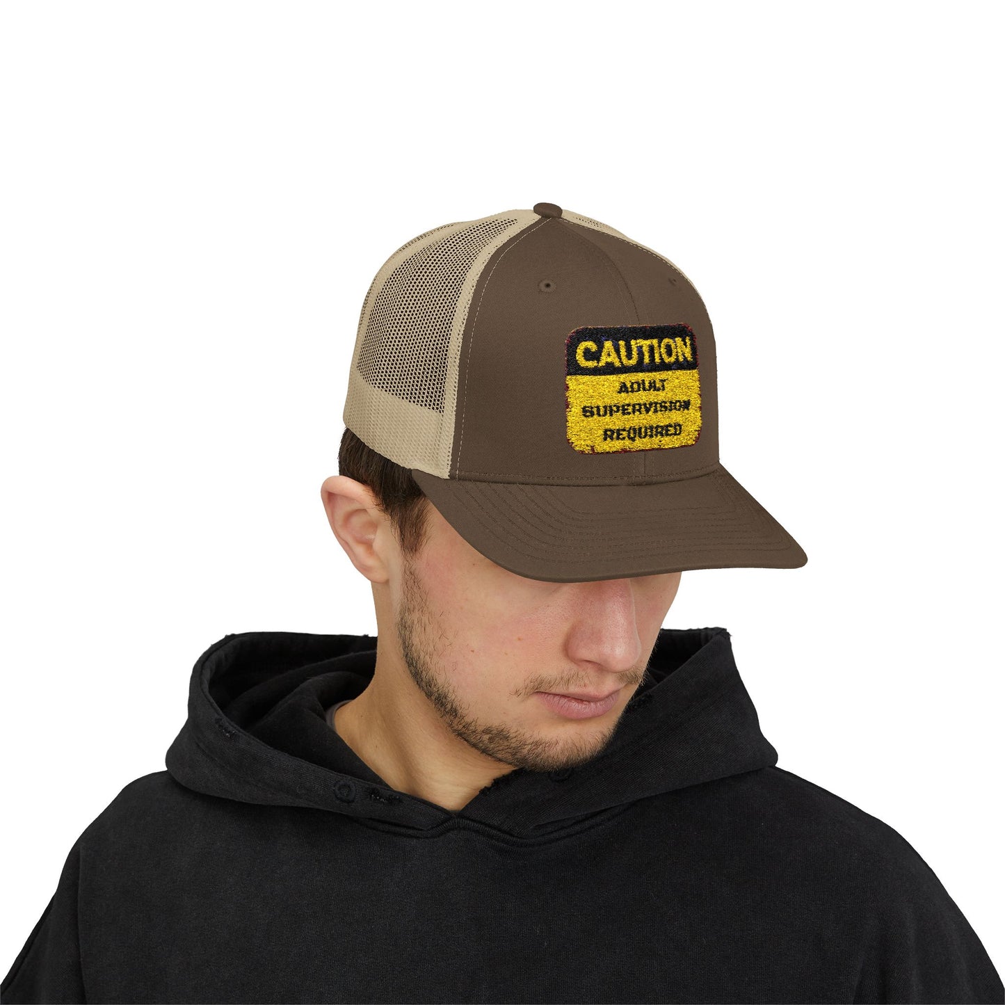 Caution Adult Supervision Required Snapback Trucker Cap